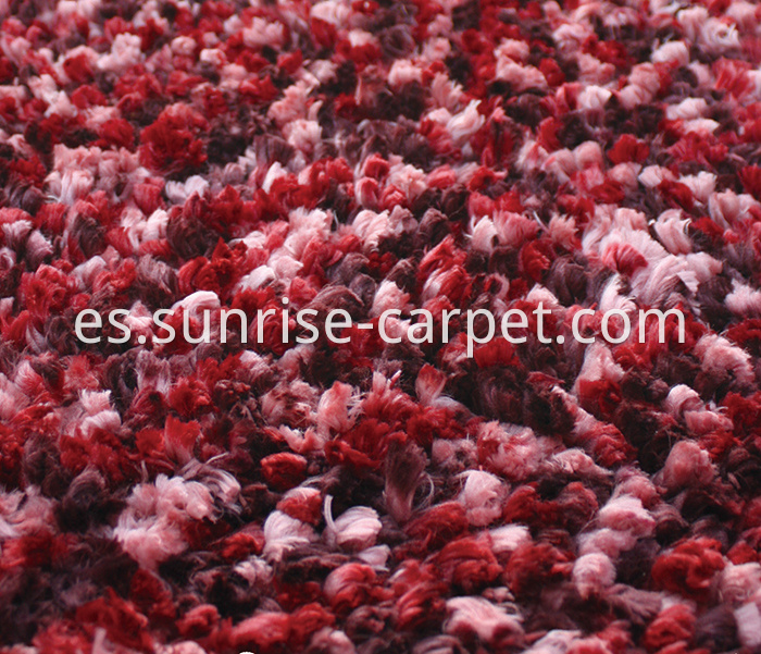 100% Polyester Shaggy rug burgundy color